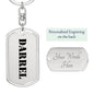 Darrel - Luxury Dog Tag Keychain