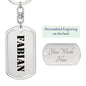 Fabian - Luxury Dog Tag Keychain