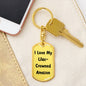 Love My Lilac-Crowned Amazon - Luxury Dog Tag Keychain