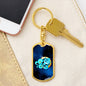 Zodiac Sign Aquarius - Luxury Dog Tag Keychain