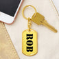 Rob - Luxury Dog Tag Keychain