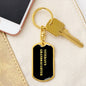 Veteran's Granddaughter v2 - Luxury Dog Tag Keychain