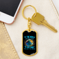 Dad, To Our Family You Are The World - Luxury Dog Tag Keychain