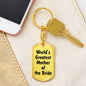 World's Greatest Mother of the Bride - Luxury Dog Tag Keychain