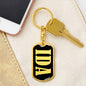 Ida v02 - Luxury Dog Tag Keychain