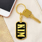 Kim v02 - Luxury Dog Tag Keychain