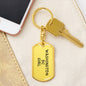 Washington, DC Girl v4 - Luxury Dog Tag Keychain