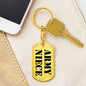 Army Niece - Luxury Dog Tag Keychain