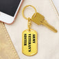Army Veteran's Sister - Luxury Dog Tag Keychain