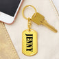Jenny v01 - Luxury Dog Tag Keychain
