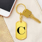 Initial C v1a - Luxury Dog Tag Keychain