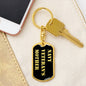 Navy Veteran's Mother v2 - Luxury Dog Tag Keychain