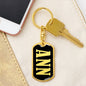 Ann v02 - Luxury Dog Tag Keychain