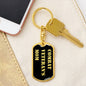 Combat Veteran's Mom v2 - Luxury Dog Tag Keychain