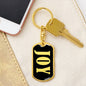 Joy v02 - Luxury Dog Tag Keychain