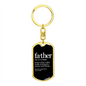 Father (noun) - Luxury Dog Tag Keychain