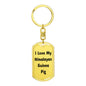 Love My Himalayan Guinea Pig - Luxury Dog Tag Keychain