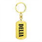 Delia v01 - Luxury Dog Tag Keychain