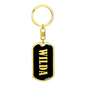 Wilda v02 - Luxury Dog Tag Keychain