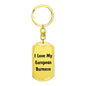 Love My European Burmese - Luxury Dog Tag Keychain