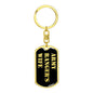 Army Ranger's Wife v2 - Luxury Dog Tag Keychain