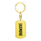 Jasmine v01 - Luxury Dog Tag Keychain