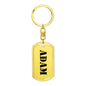 Adam - Luxury Dog Tag Keychain