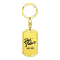 Best Father Since 2002 - Luxury Dog Tag Keychain
