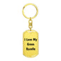 Love My Green Rosella - Luxury Dog Tag Keychain