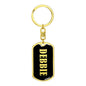 Debbie v02 - Luxury Dog Tag Keychain