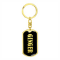 Ginger v02 - Luxury Dog Tag Keychain