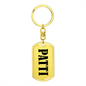 Patti v01 - Luxury Dog Tag Keychain