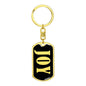 Joy v02 - Luxury Dog Tag Keychain