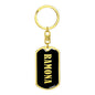 Ramona v02 - Luxury Dog Tag Keychain
