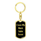 Love My Black Sable Ferret v2 - Luxury Dog Tag Keychain