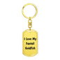 Love My Fantail Goldfish - Luxury Dog Tag Keychain