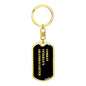 Combat Veteran's Granddaughter v2 - Luxury Dog Tag Keychain