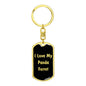 Love My Panda Ferret v2 - Luxury Dog Tag Keychain