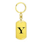 Initial Y v1a - Luxury Dog Tag Keychain