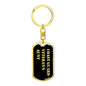 Coast Guard Veteran's Aunt v2 - Luxury Dog Tag Keychain