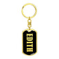 Edith v02 - Luxury Dog Tag Keychain