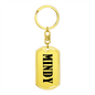 Mindy v01 - Luxury Dog Tag Keychain