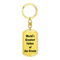 World's Greatest Father of the Groom - Luxury Dog Tag Keychain