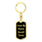 Love My Parson Russell Terrier v5 - Luxury Dog Tag Keychain