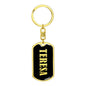 Teresa v02 - Luxury Dog Tag Keychain