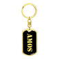 Amos v3 - Luxury Dog Tag Keychain