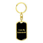 Love My Goldendoodle v5 - Luxury Dog Tag Keychain