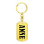 Anne v01 - Luxury Dog Tag Keychain