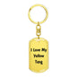 Love My Yellow Tang - Luxury Dog Tag Keychain