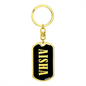 Aisha v02 - Luxury Dog Tag Keychain